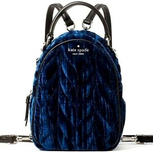 NWT Kate Spade Brair Lane Quilted Crushed Velvet Mini Convertible Backpack